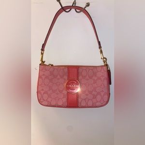 Used Coach Lonnie baguette in signature Jacquard